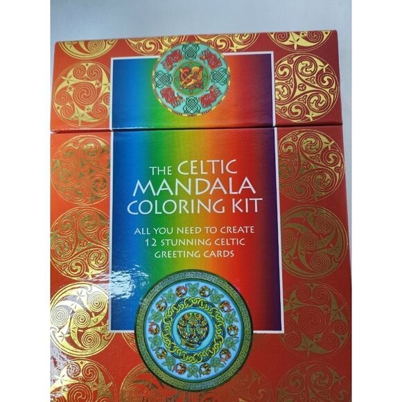 THE Celtic Mandala Coloring Kit Greeting Cards Meditation Ancient Wisdom Mantra - Picture 2 of 6
